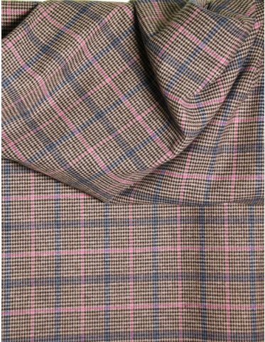 Atelier Jupe dark checked cotton mix