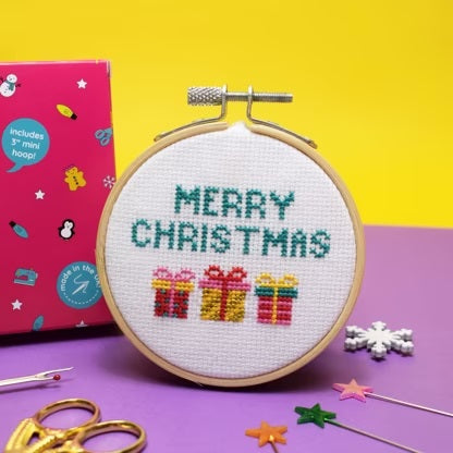 Merry Christmas Mini Cross Stitch Kit