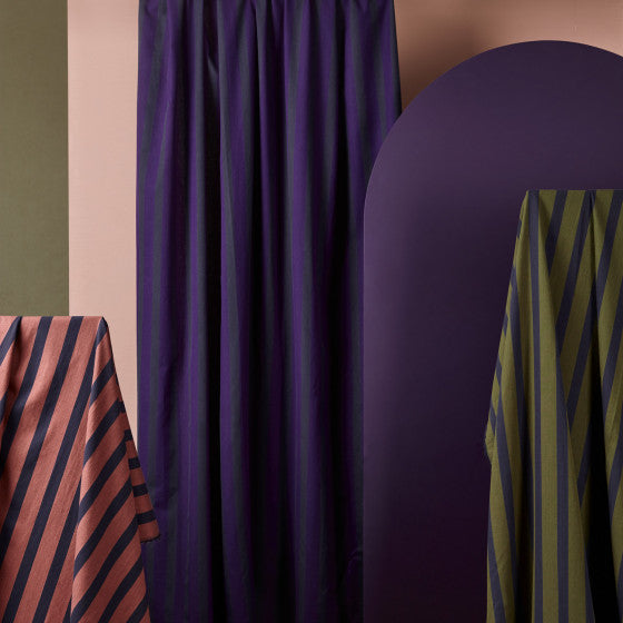 Atelier Brunette Ray Majestic Purple Striped Fabric