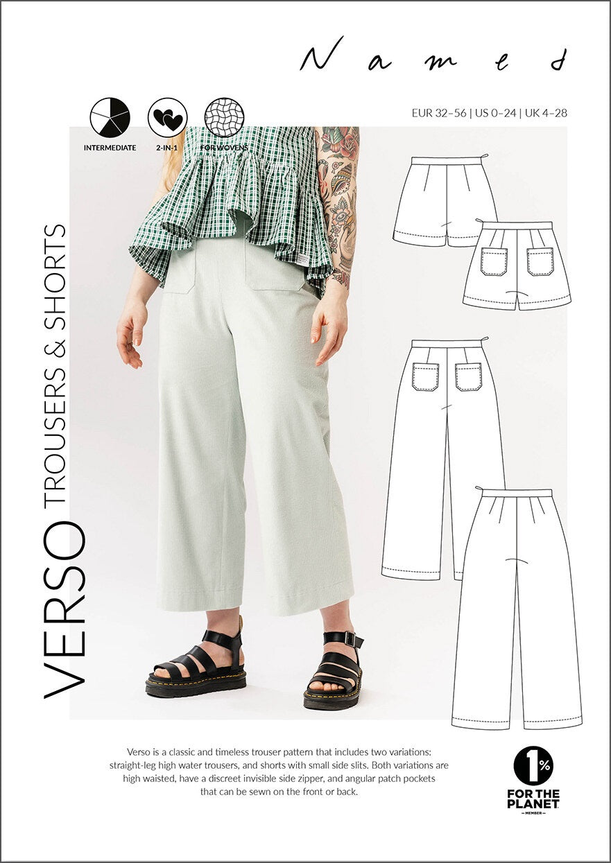 Named Patterns Verso trouser and shorts pattern