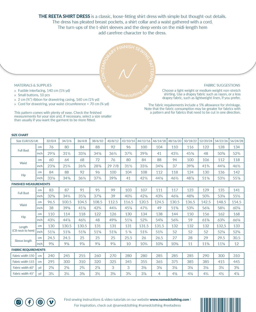 Named Patterns Reeta shirtdress