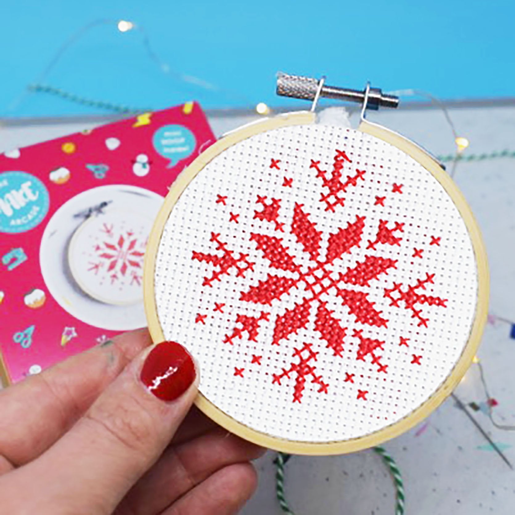 Scandi Snowflake Mini Cross Stitch Kit