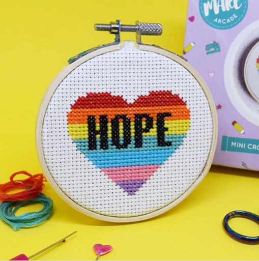 Make Arcade Hope Heart cross stitch kit