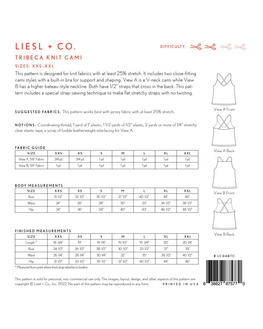 Liesl and Co Tribeca knit cami